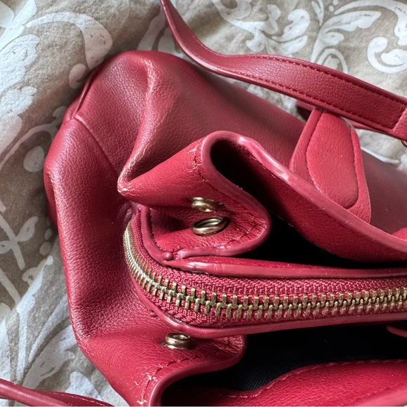 Zara Mid-Size City Bag with Detachable Straps - Maroon colour - Picture 8 of 14